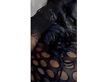 Black in a hotel sucking on a large sex toy, Twerking, Melons, Hawt underware, nylons & heels hot boots