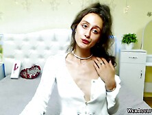 Super hot amateur babe in blouse