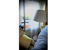 Jerking off in my hotel room with the window open!
