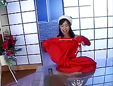 Cute Japanese Girl Gets A White Christmas