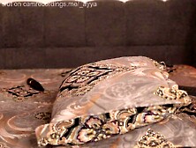 See brunette hair bombshell Ayya joy herself in a raw,  hairless,  amateur solo webcam show full of slutty longing and unfiltered