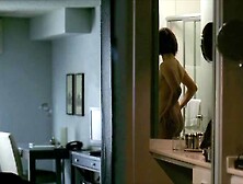 Naked Lady Pauses At The Bathroom While The Phone Began Ringing.