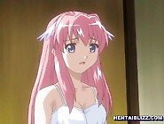 Bondage hentai guy with three swimsuit girls in the outdoors