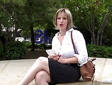 Milena is a super ambitious blonde who knows that fucking guys can take her long way