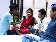 Hot Beautiful Girl Having Sex With Three Strangers