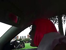 Cosplay babe taking a sex ride plays with tits