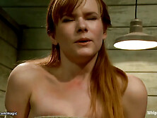 Ginger Whips Slave Mounted On Sybian - Claire Robbins
