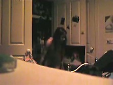 Voyeur Tapes His Girl Friend Shaving Her Pussy