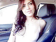 Slutty hottie Audrey Royal fucks in the backseat for a ride