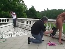 Geile blondjes gaan los in lesbisch onderonsje