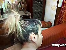 my wife getting excited with my cock and dildo together in her ass