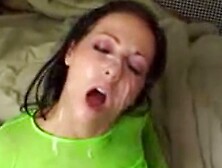 Cute girl gets a bukkake