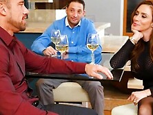 Ravishing Mistress Ariella Ferrera Teases Husbands Friend with Her Luscious Bosoms