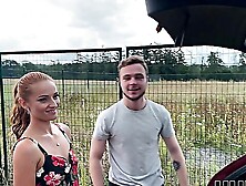 Hot czech couple Lucianna Lucci and Steve Q making love in car