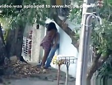 tapes a horny latin couple having sex on the pavement