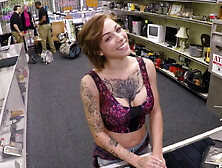 XXX PAWN - Tattooed Babe Harlow Harrison Gives Pawnshop Owner A Hard Time