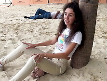 Public pickup - Took a chick from her cuckold husband from the beach to hotel room and fucked her