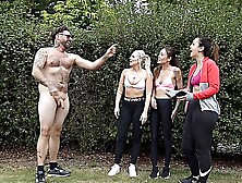 A group of girls including a hotwife emily uk are having fun outdoors