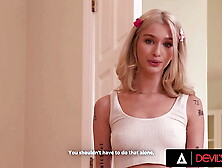 DEVILS MOVIE - Cute 18yo Babysitter Emma Rosie Gets Her Pink Little Butt Hammered