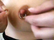 Horny chick plays with her tits