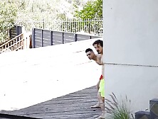 SisSwap - Hot Besties Caught Their Horny Stepbrothers Sneaking Up On Them As They Shower