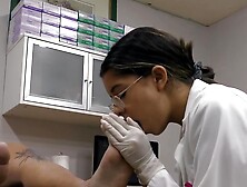 Perverted Podiatrist Aria Nicole Takes Her Time Examining Nicole Luca's Sweaty Feet During An Exam