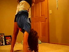 Teens Doing Hand-Stands