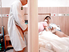 Threesome in the Hospital: Slutty Nurse Gets Fucked by Doctor and Patient