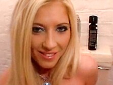 A Perfect 10 - Slutty Blonde Bimbo with Big Fake Tits