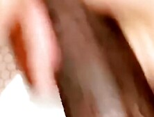 Playing With My Big Bbc In A Bathroom