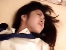 Shy japanese girl in girl outfit fucks after school