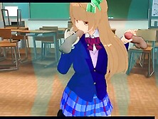 [CM3D2] - Love Live Asian Cartoon,  Kotori Minami Gangbanged During Class