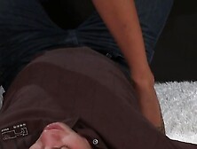 Brunette Playmate Licking