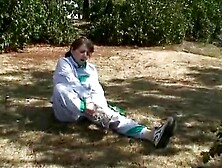 Grandma rides his rough meat