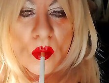 Red Lipstick Smoking Tgirl