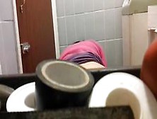 Pissing Lady Caught By A Spy Cam