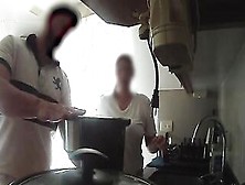 Boss Grabbing His Maid's Gigantic Natural Breast At Work...  And