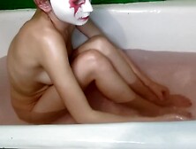 Russian Girl Takes A Bath