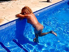 Granny Annie - Horny by the pool pt 2