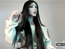 Very hot booty slim trans blowjob and tease