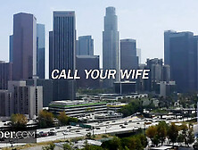 Deeper - Husband on the phone with his wife while cheating with Nia Nacci