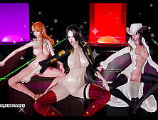 [MMD] Whore's Day - Expectation Alluring Naked Dance Boa Hancock Nami Nico Robin 1 Piece Uncensored Cartoon 3D Porn