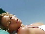 Jenna Jameson is doing a blowjob on a yacht