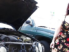 PAWG Milf Sara Jay Drilled By Garage Dude's Big Thick Dick!