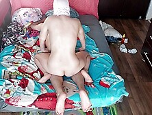 Erotic massage with oil on the body.  Sensual bj with home-made ex-wife