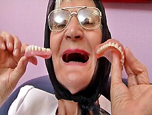 75 Year Old Hairy Grandma Orgasms Without Dentures