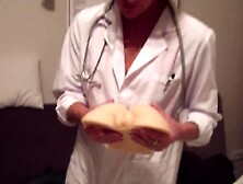 Mrs. Doctor exams a shy chap for her students - part 1