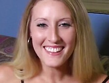 She is a cum catcher.  JOI