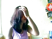 An amazing German housewife getting her tits covered in warm cum