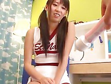 Spicy Japanese teen model Yuuki Itano engulfs cock and swallows (18+)